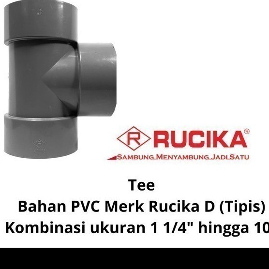 verlop Vlok Tee T 4" x 3" inch PVC Rucika D