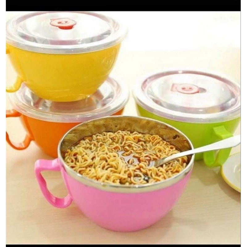 Mangkok Korea Stainless dengan gagang dan penutup