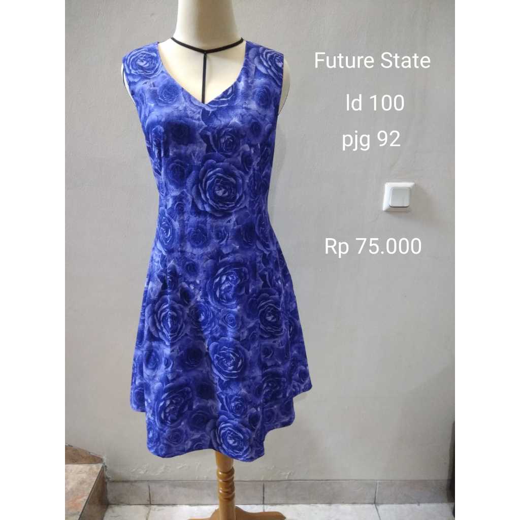 Future State Dress Wanita Biru