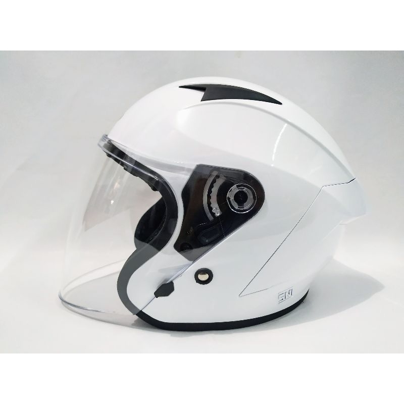 HELM ARL RR15 KAIROZ PUTIH HALF FACE SINGLE VISOR SNI.
