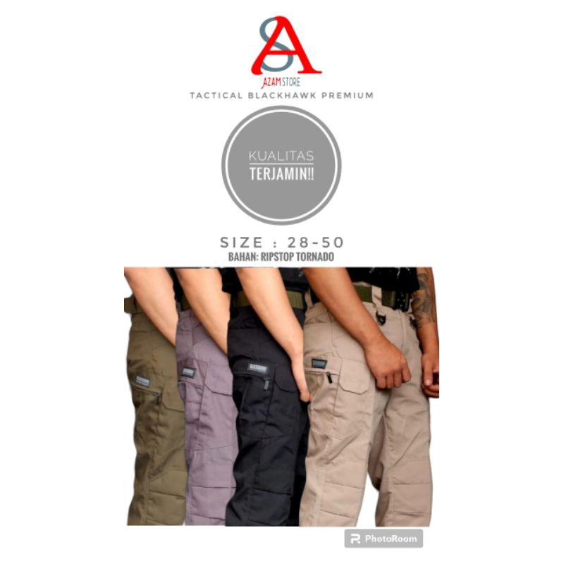 CELANA GUNUNG/TACTICAL PANT BLACKHAWK PREMIUM ORIGINAL