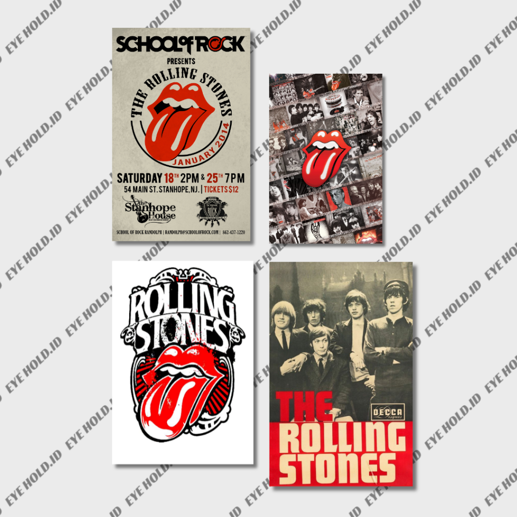 Poster Dinding Band Rolling Stones 1 Set Murah