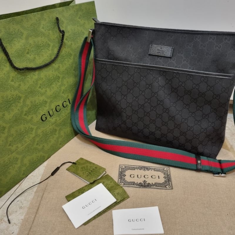 Gucci Vintage GG Canvas Sling Bag