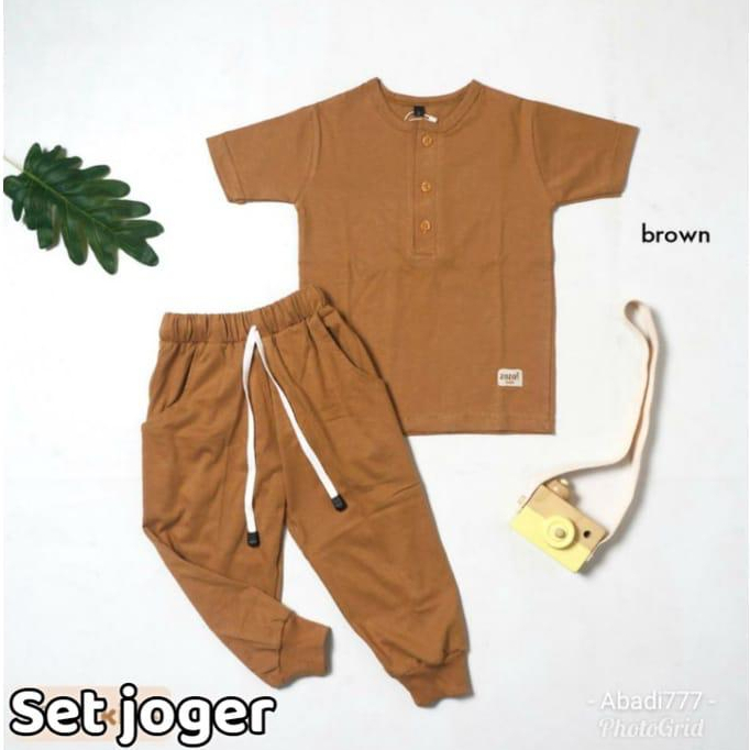 TERLARISS  stelan anak laki-laki & perempuan kekinian 1-6 tahun baju anak set joger kiano