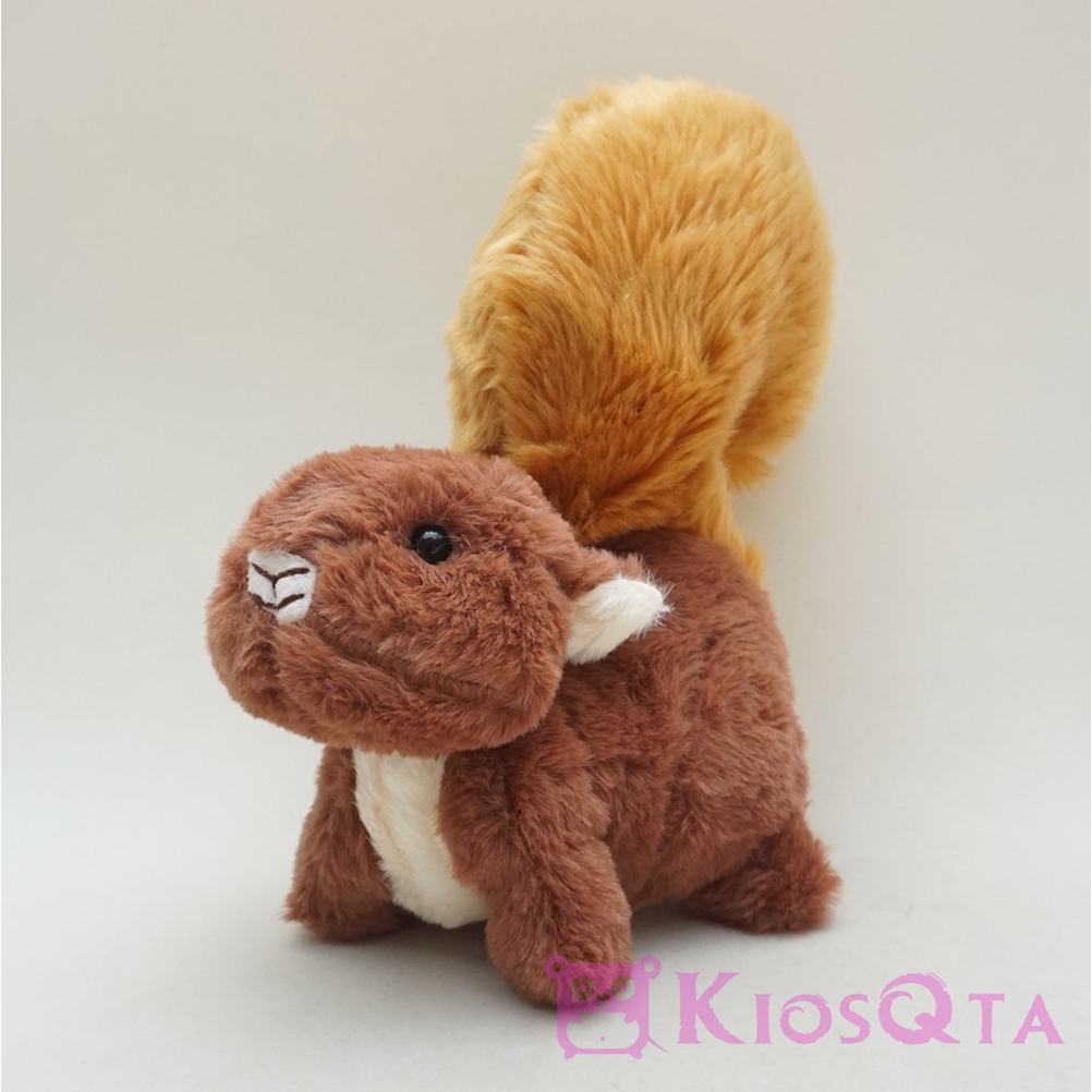 boneka tupai squirrel ekor besar coklat muda medium