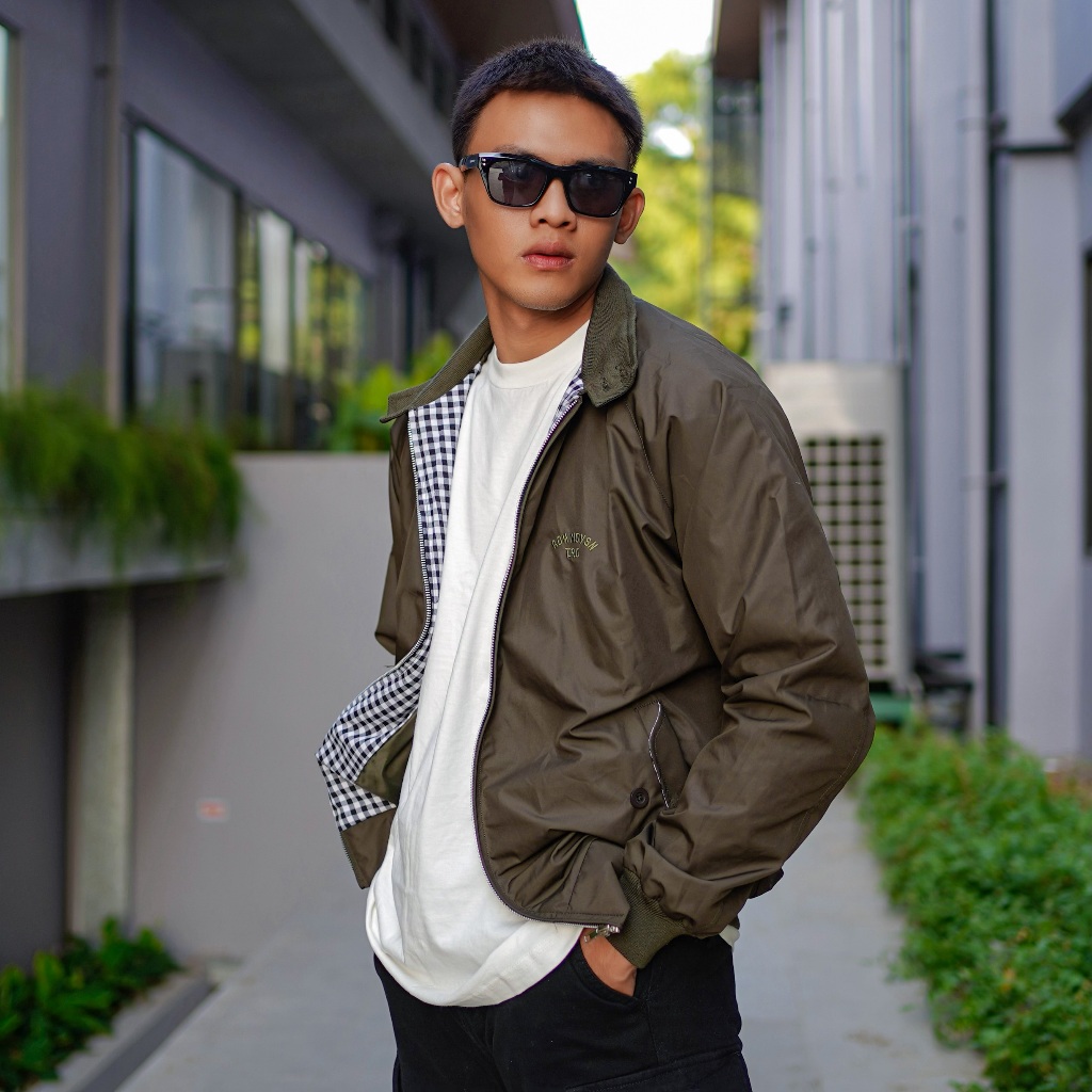Rown Division Official Harrington Jacket Green - Rowndvsn Jaket Harrington Lysias Hijau