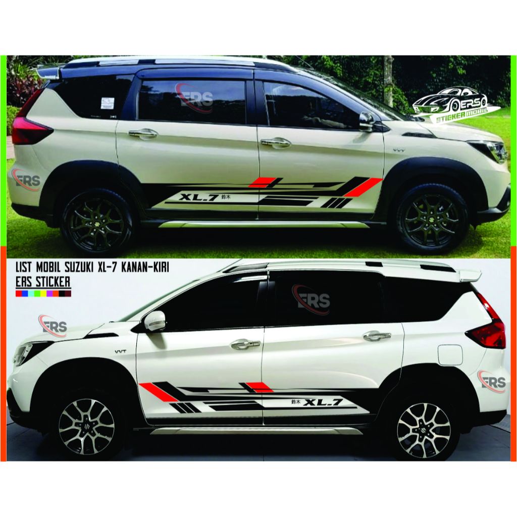 XL-7 STIKER MOBIL SUZUKI KANJI XL-7 LIST BODY SAMPING CUTTING STIKER