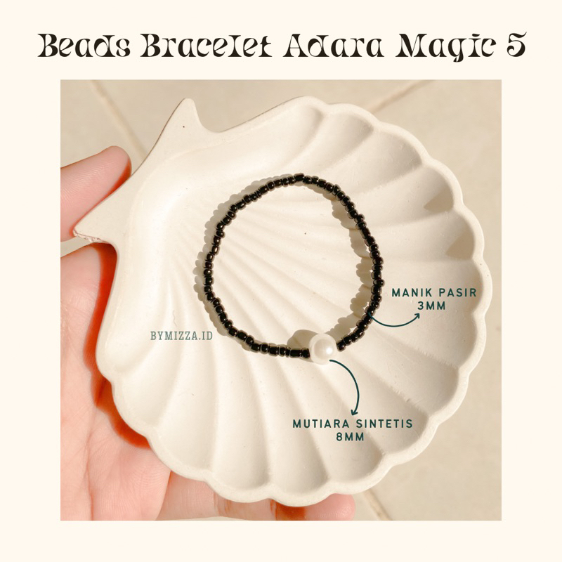 [Beli 5 gratis 1] GELANG ADARA MAGIC 5 / GELANG TALI MUTIARA SINTETIS / GELANG MANIK MUTIARA SINTETI