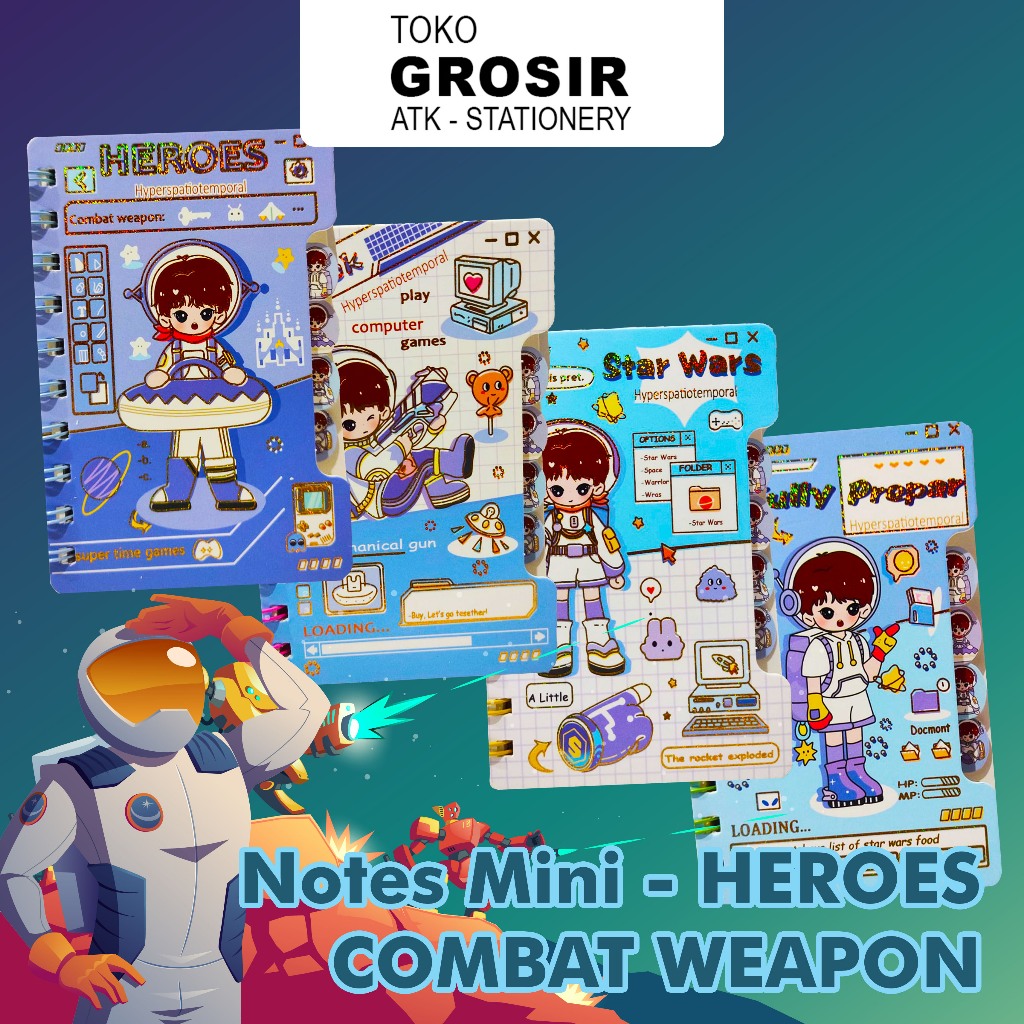 

Notes Mini - Heroes Combat Weapon 93mm x 140mm HMX Spiral