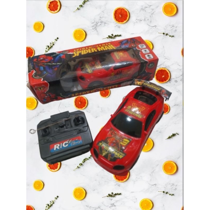 MAINAN MOBIL RC REMOTE CONTROL ADA KARAKTER SPIDERMAN DAN BEN 10
