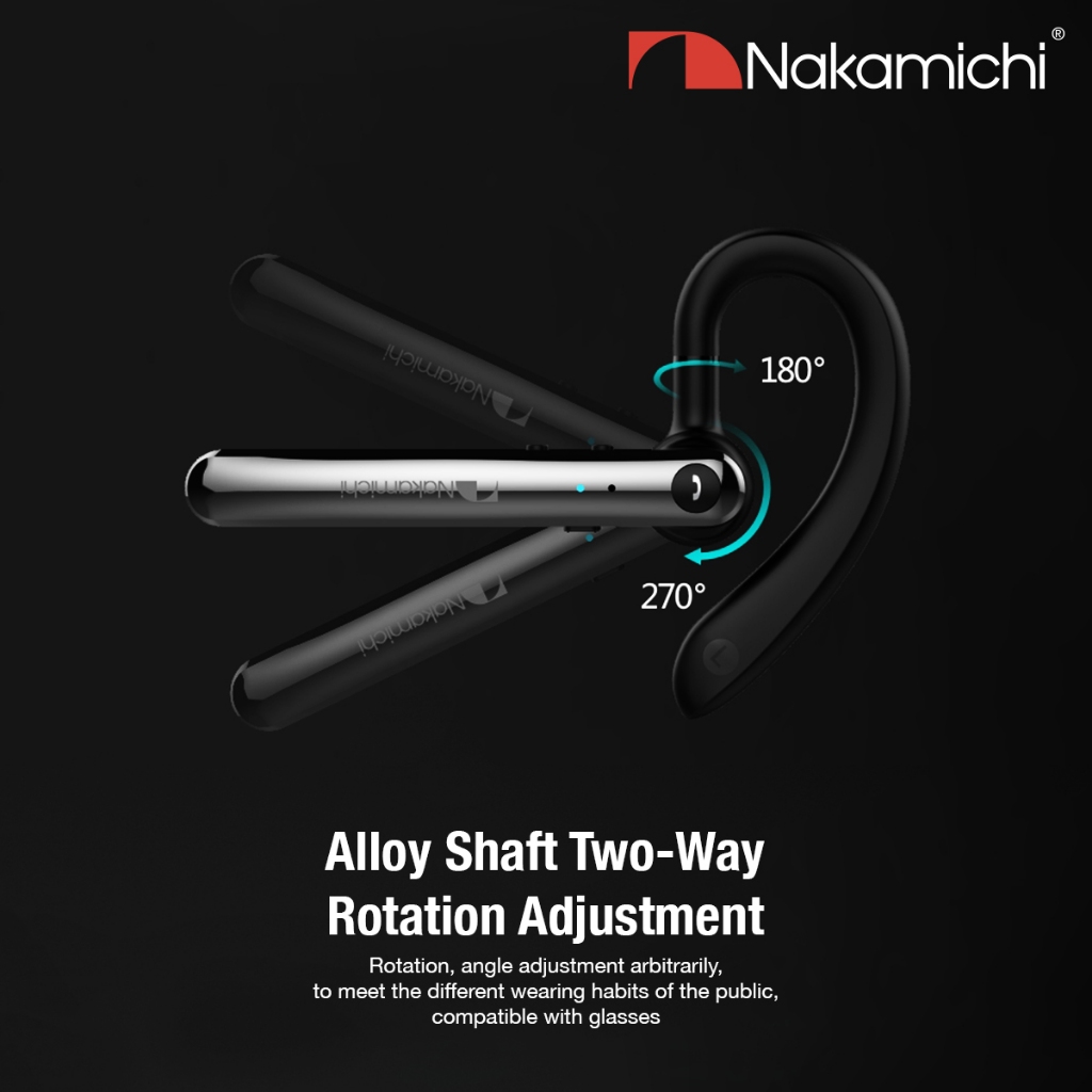 Nakamichi N2 Headset Mono Wireless Mobile Earphone Bluetooth Mic HD