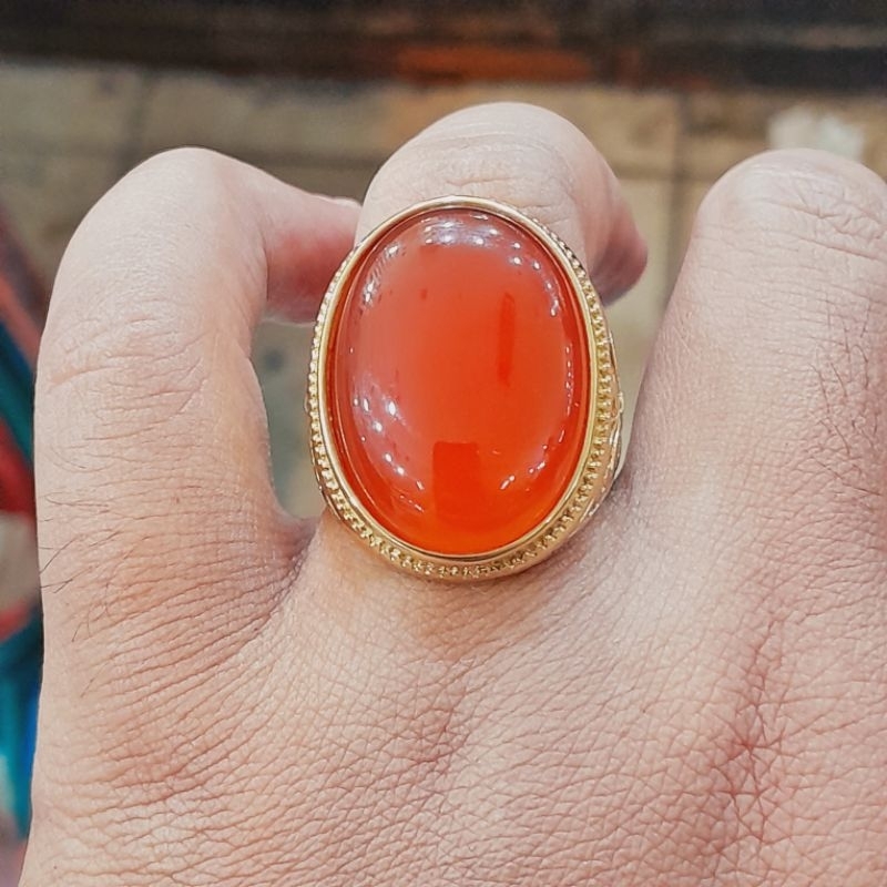 CINCIN BATU AKIK SULAIMAN MADU ORIGINAL STONE