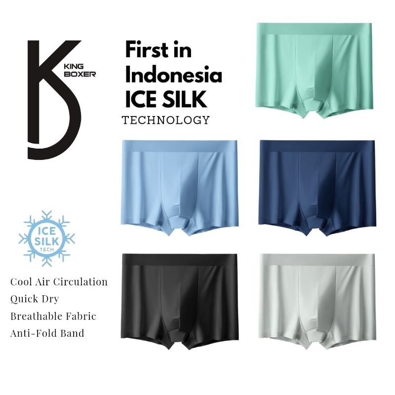 Paket 5 Pcs Celana Dalam Boxer Pria Celana dalam bahan Lembut Nyaman adem polos spandek polyester