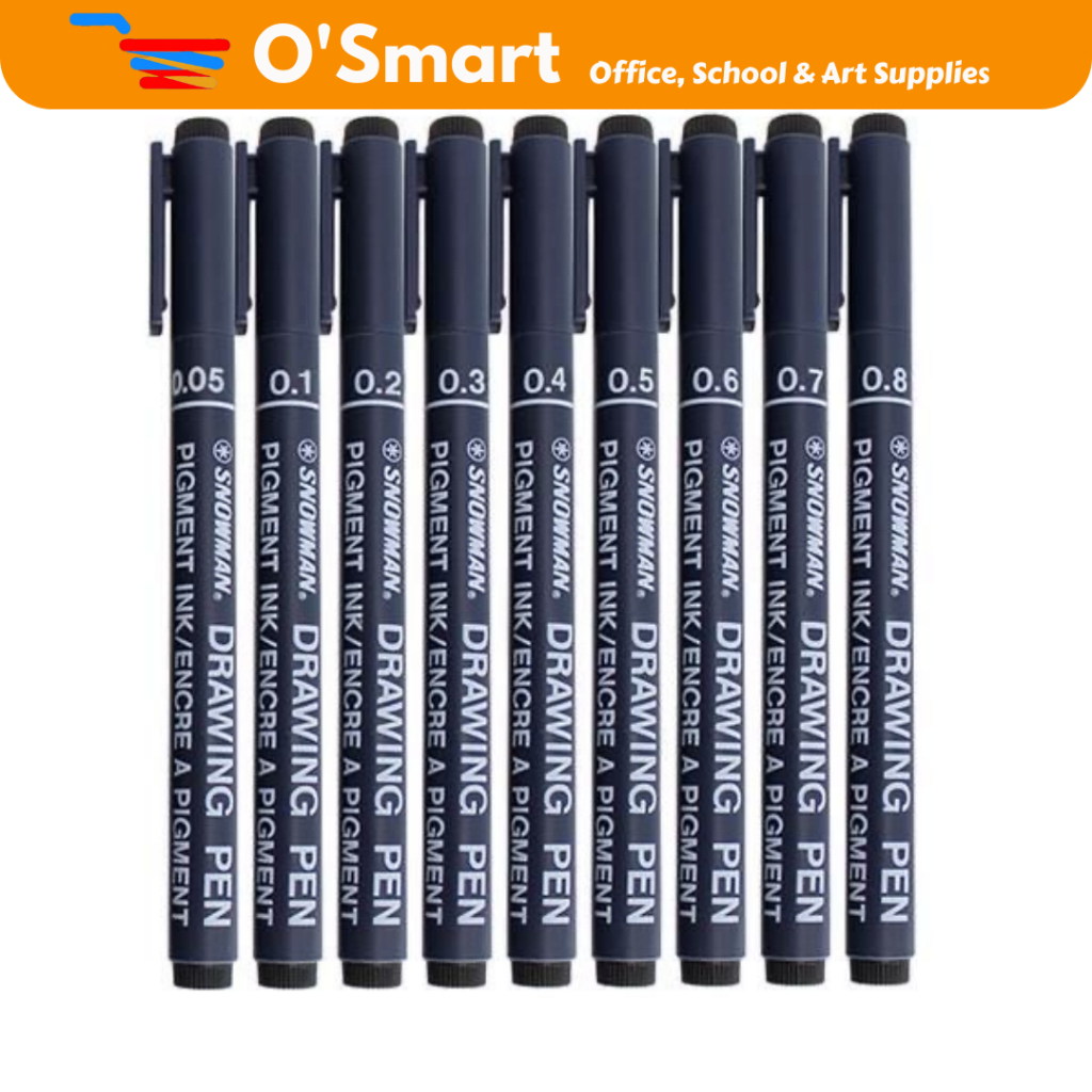 

SNOWMAN Drawing Pen Hitam Ukuran 0.1 - 0.8