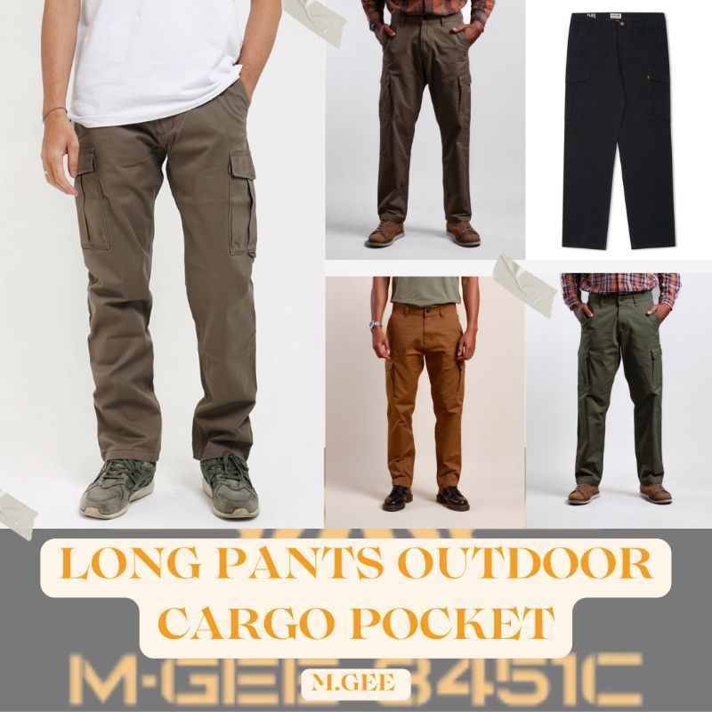 MGEE Celana Panjang Pria Cargo Varian Warna Original 100% - GREG