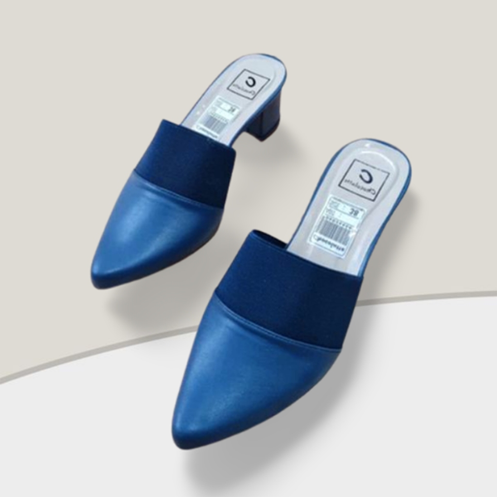 Sendal Wanita 5 CmTerbaru Korean Style Model Ootd Simple Elegan Simpel Hak Tahu High Heels Kekinian 