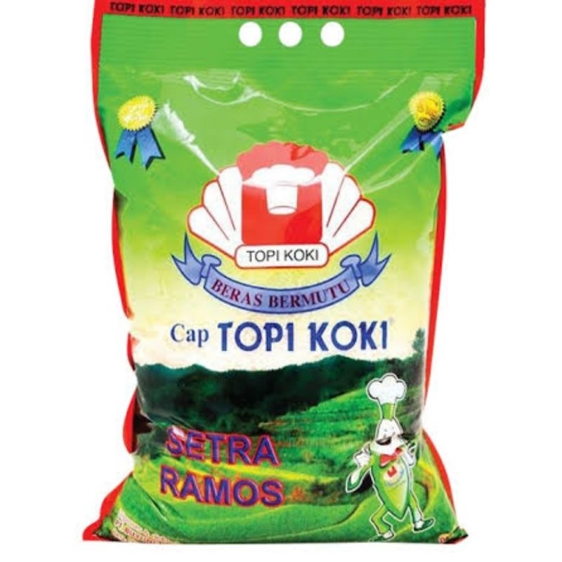 

1 pcs Beras Ramos Topi Koki 5kg