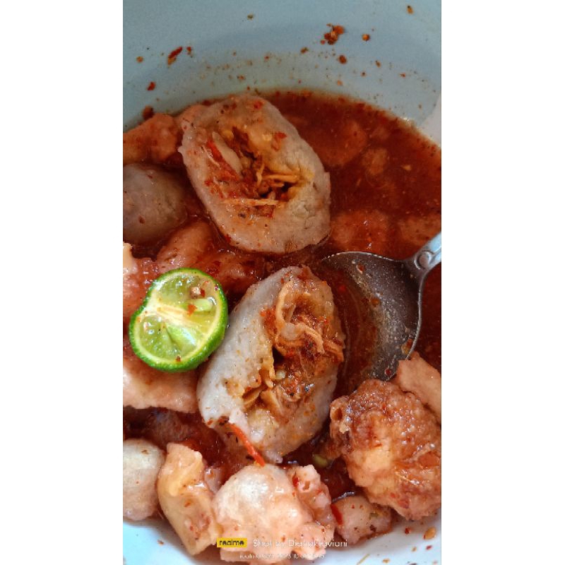 

baso aci ayam suwir pedas