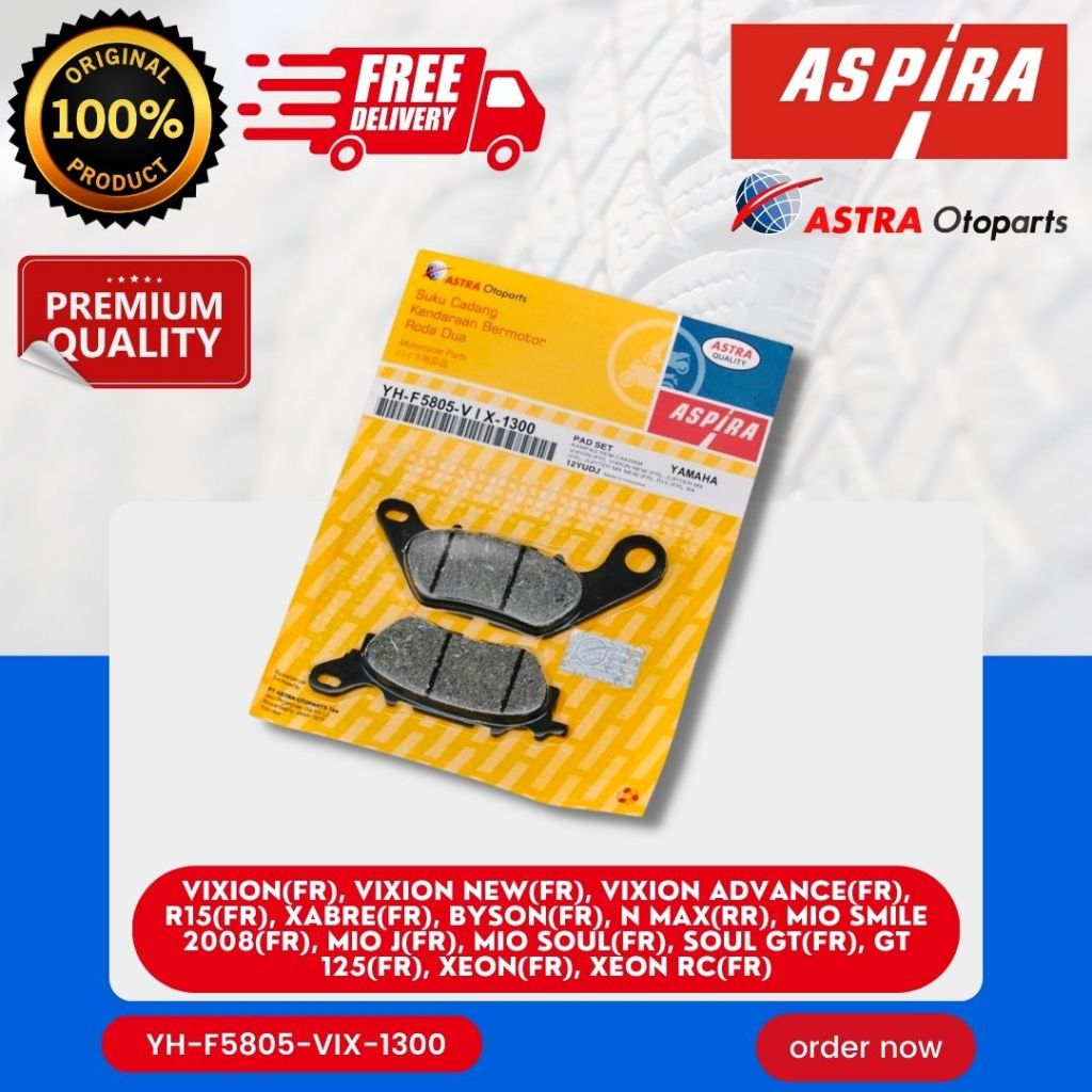 [READY COD] DISCPAD ASPIRA  / DISPED KAMPAS REM DEPAN CAKRAM VIXION / NEW / ADVANCE / R15 / XABRE / 