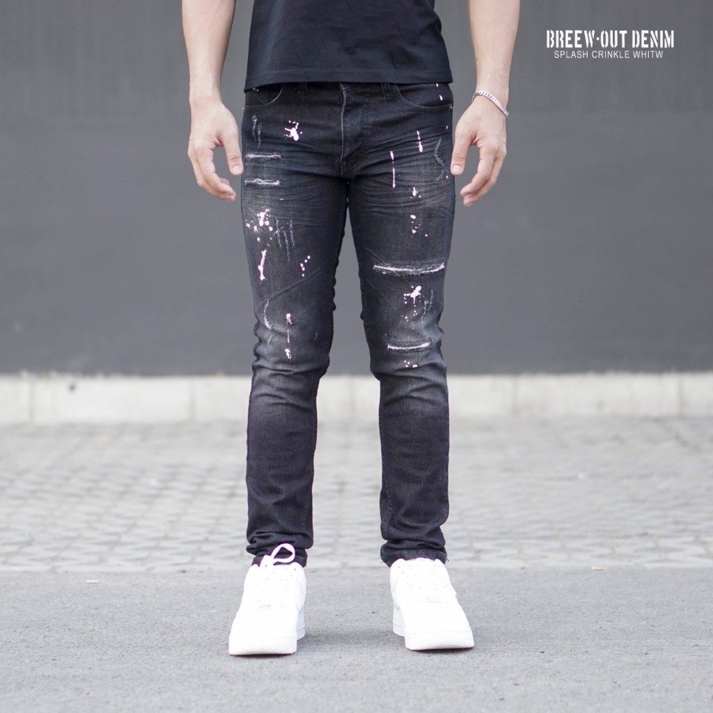 INSIGHT JEANS Celana jeans pria sobek-sobek / celana jeans pria panjang / celana jeans slimfit / cel