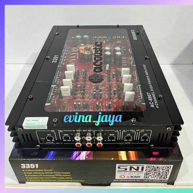 Power 4 chenel ACOUSTIC AC -3351 amplifier berkualitas 60000 watt Terbaru