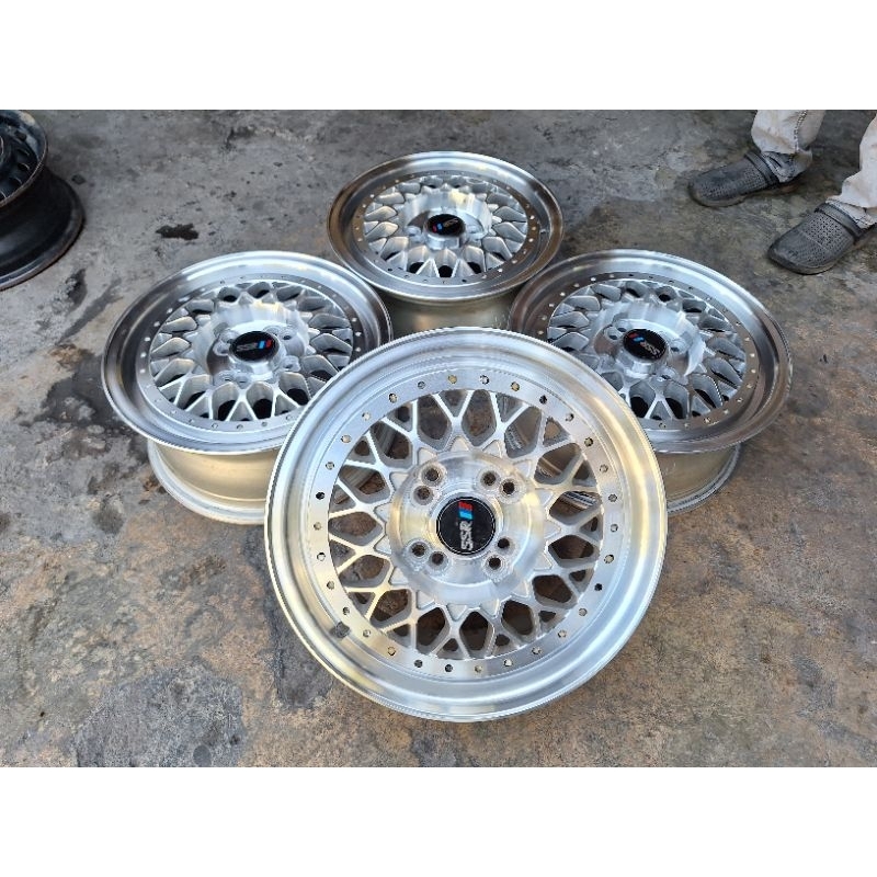 R14 bbs lebar 6 dobel pcd 4x100-114