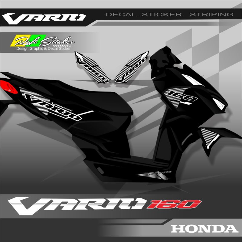 STRIPING VARIO 160 MALAYSIA VARIASI - STIKER VARIASI SIMPLE MOTOR HONDA VARIO 160