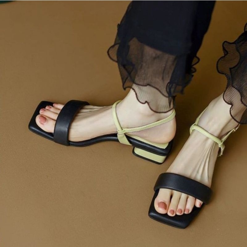 Sepatu Sandal Higheels High Heels Heel Haihils Haihil Hai Hils Hi Kg793 Sandal Block Kaca Ht77 - 37,