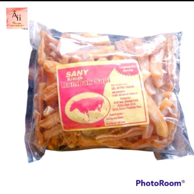 

kerecek / kerupuk rambak mentah netto 500 gr merk Sany langsung bisa digoreng