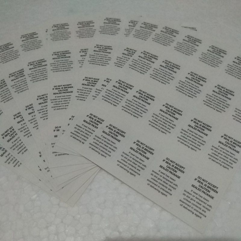 

Isi 50 pcs Stiker Dus Hp Segel Dus Hp Realme Bening