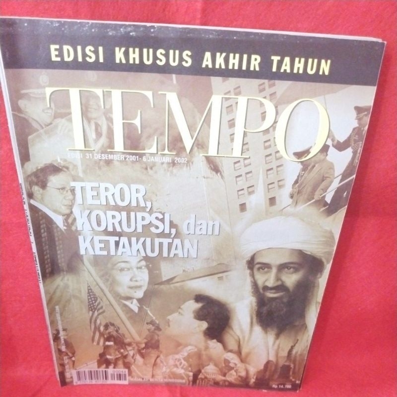 MAJALAH TEMPO EDISI KHUSUS TH 2002 TEROR, KORUPSI, DAN KETAKUTAN