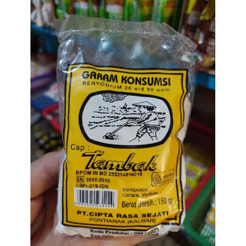 

garam masak garam tambak asli singkawang 150gr 1bungkus