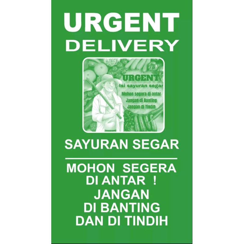 

STIKER SAYURAN URGENT DELIVERY FOOD DELIVERY FRAGILE