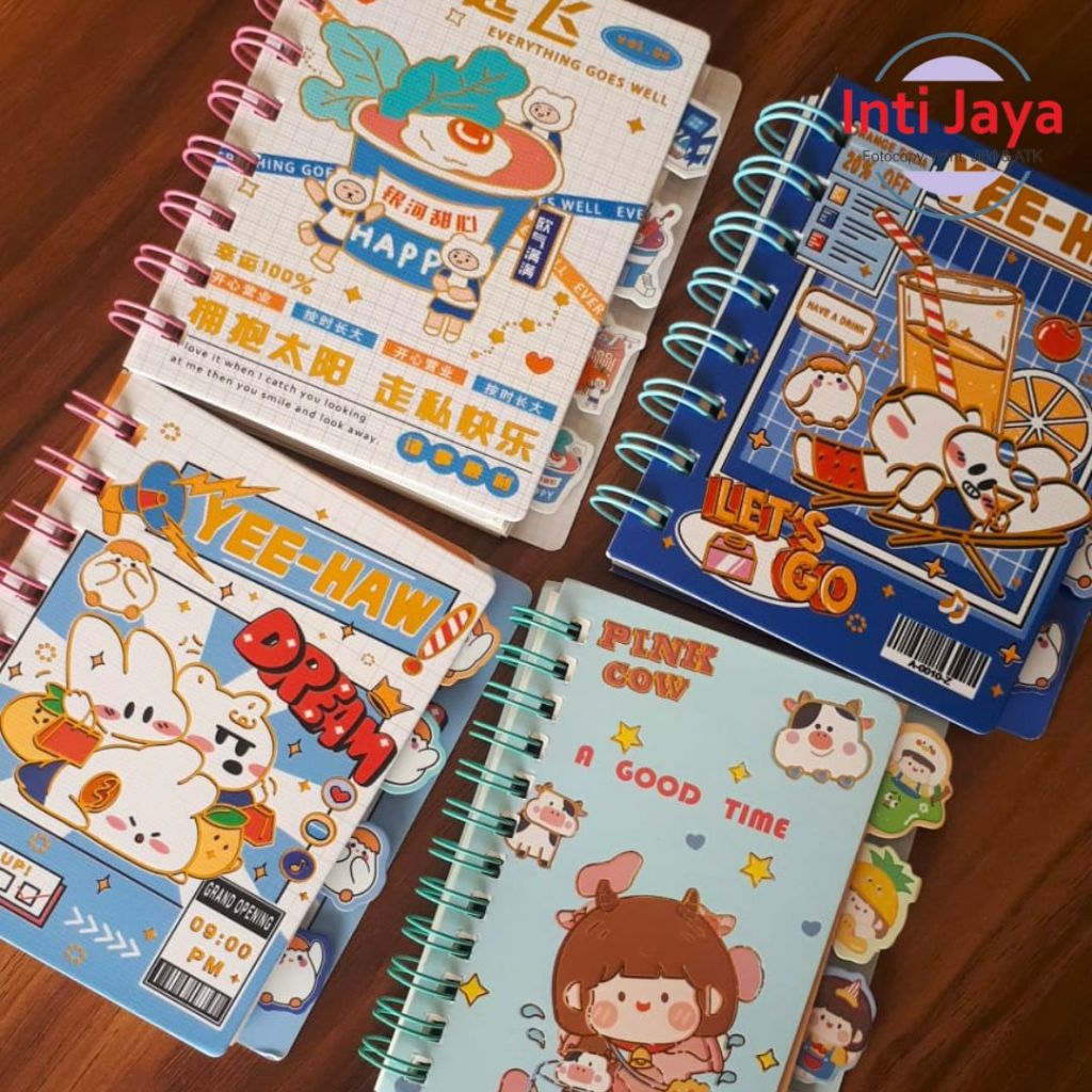 

Notes Fancy/ Notebook A7/ Buku Tulis Kecil Motif Kartun