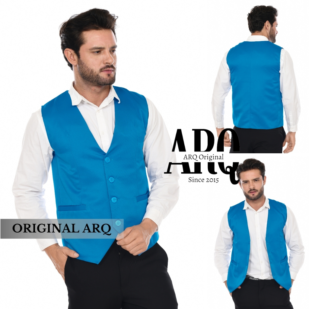 Rompi Jas Polos Pria - Jas Rompi Blazer Simple - Rompi Vest ORIGINAL ARQ Bandung