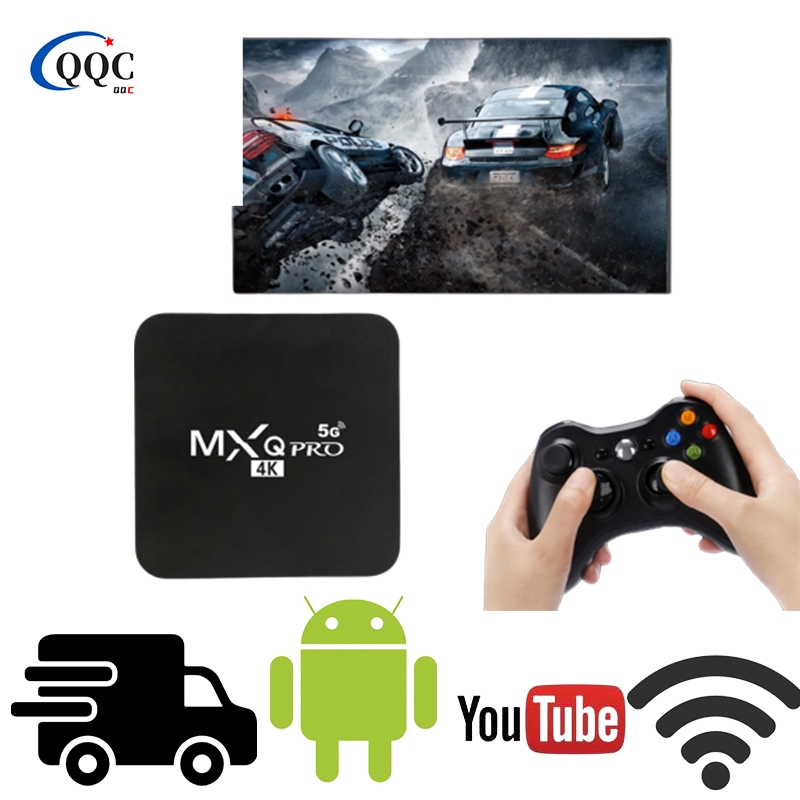 MXQ PRO 4K 5G Tv Box RK3328A Android 10.0 8GB 128GB 16GB 256GB Smart Set Top Box with Remote control