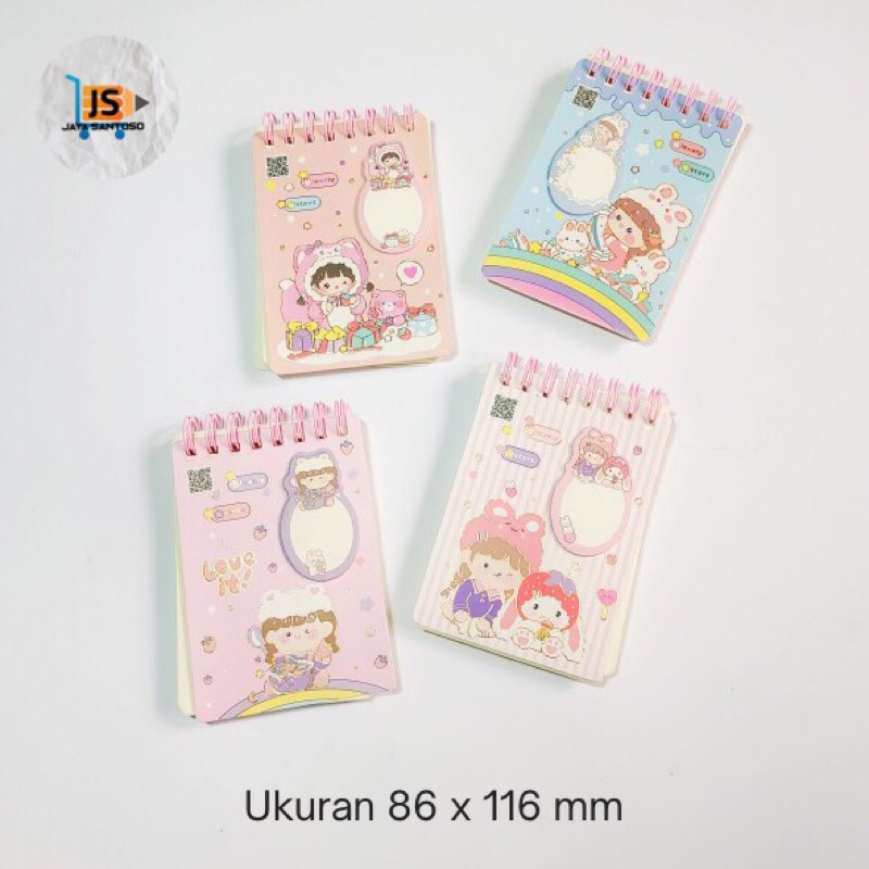 

Buku Notes Spiral Lucu Dengan Stick Note / Notebook Spiral Lucu Karakter Anak