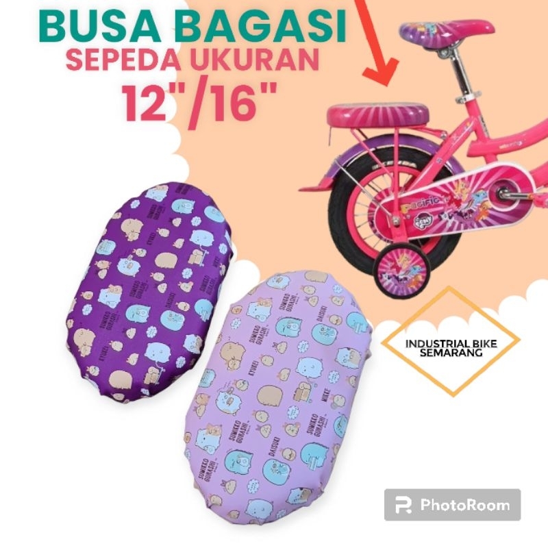 Busa Bagasi Boncengan Sepeda Ukuran 12 inch / 16 inch Pad Busa Sepeda Bagasi Anak