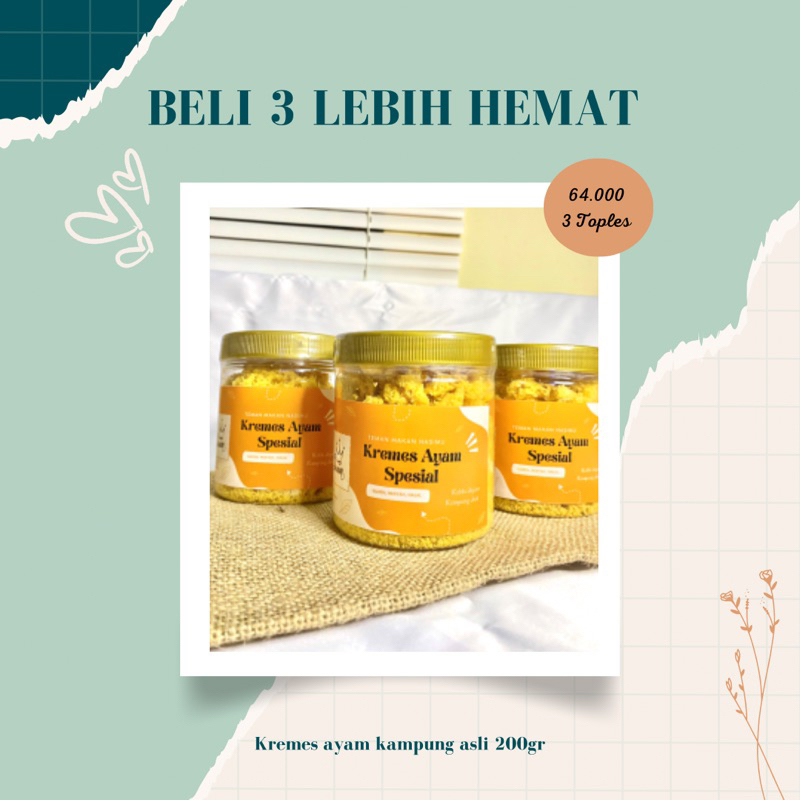 

3 TOPLES AYAM KREMES ISI 200gr