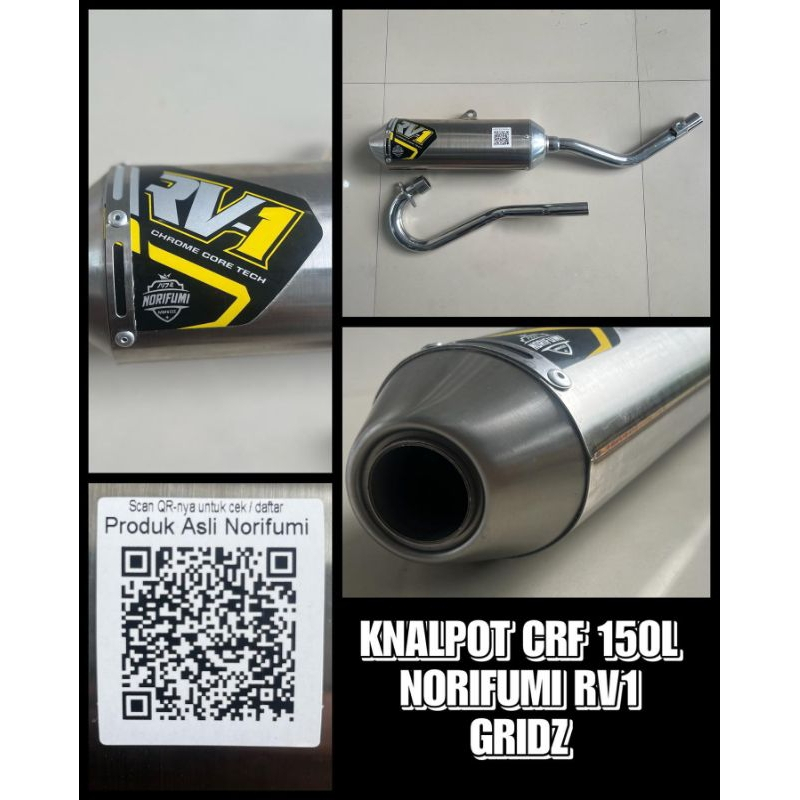 KNALPOT RV1 GRIDZ ORIGINAL CRF TRAIL SUPERMOTO CRF150L kenalpot norifumi racing honda crf150