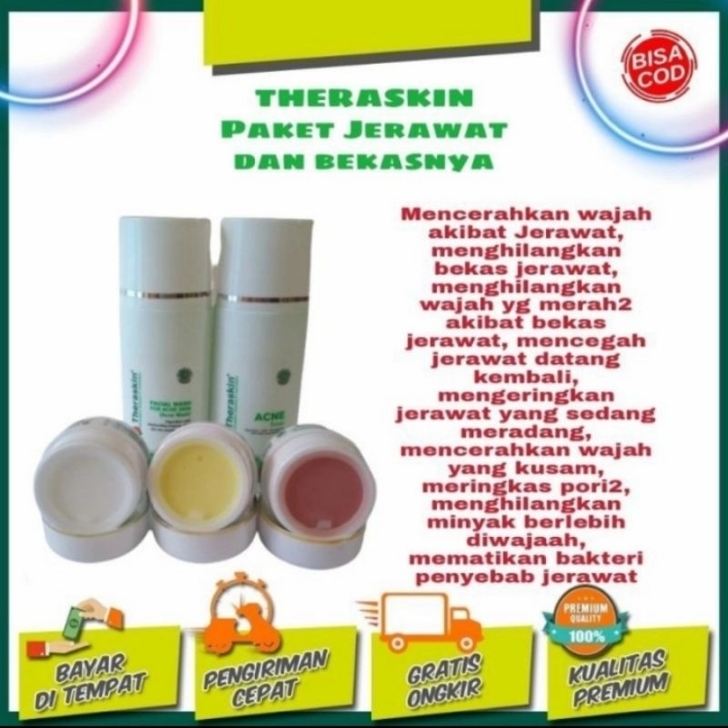 Paket Jerawat dan bekasnya Theraskin BPOM