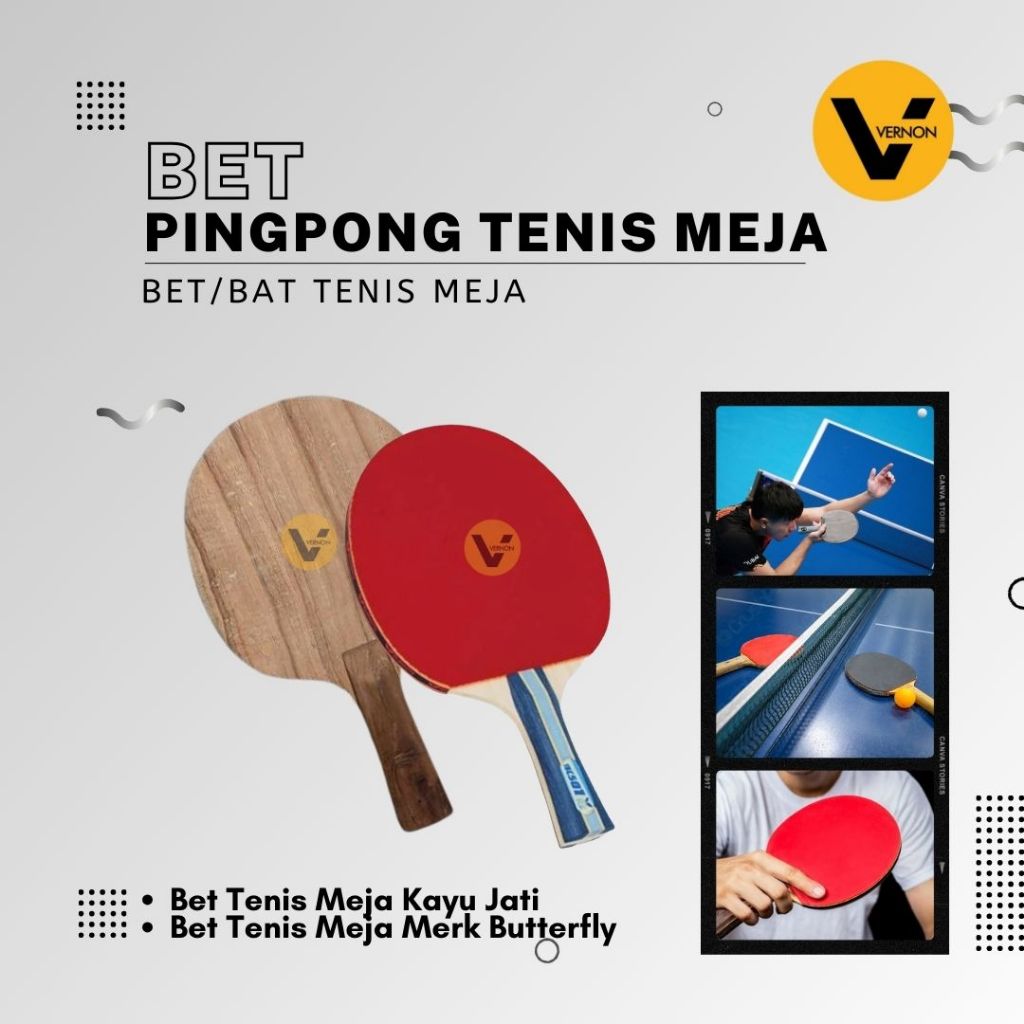 Bet Bad Bat Pingpong Tenis Meja Butterfy / Bet Kayu Jati