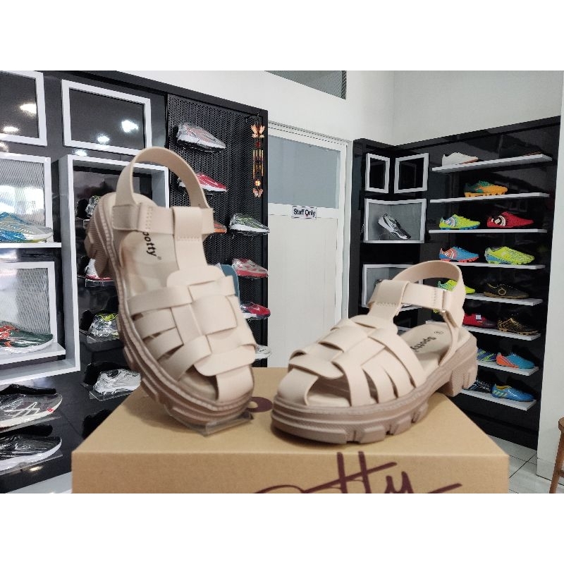 Sepatu Sandal Wanita SPOTTY | Alice 01 | Krem