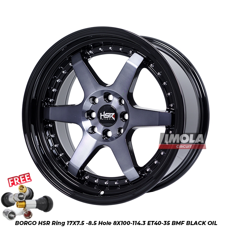 Velg Ring 17 Mobil Yaris Jazz Vios City Velg Mobil HSR BORGO 8081 R17 Celong PCD 4X100 4X114,3
