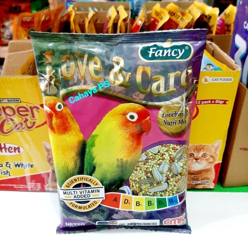 Love & Care Lovebird 400 gr pakan Burung kicau