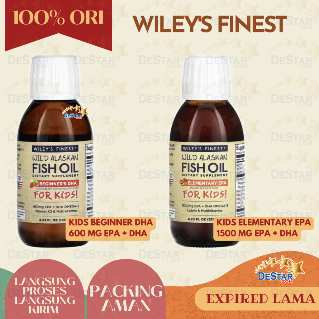 WILEYS FINEST Wild Alaskan Fish Oil Kids Beginner DHA Elementary EPA