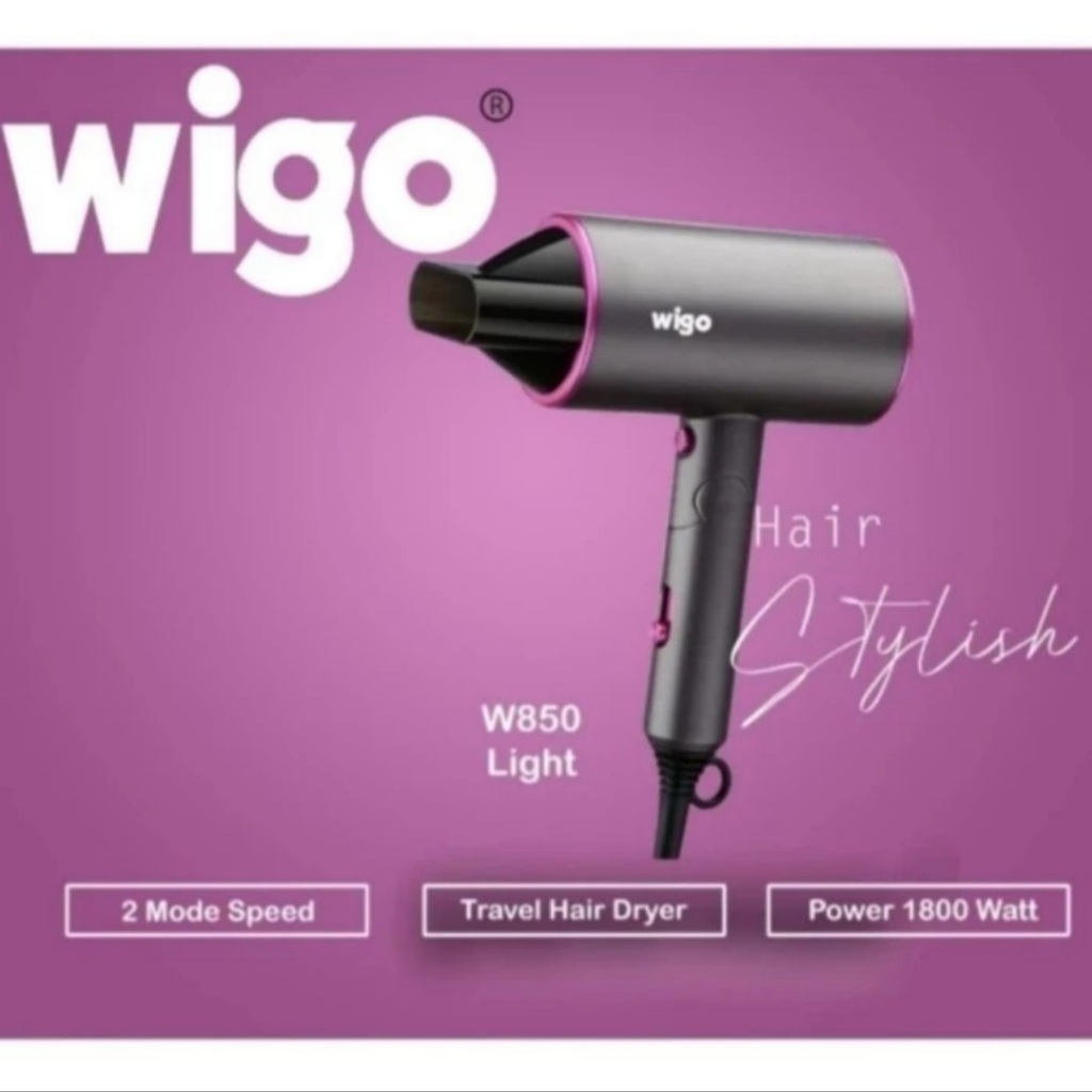 Hair dryer lipat / Pengering rambut lipat Wigo Light W-850 / Hairdyer Wigo lipat W-850 100%Original