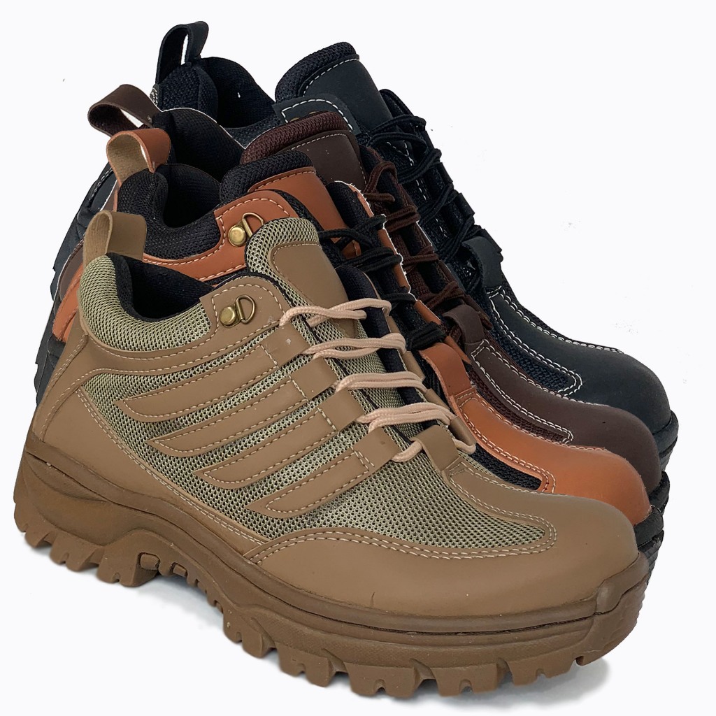 Sepatu Boots Safety Shoes Pria Boot Boom LowTactical Outdoor Toueing Satpol pp Polisi Tni Pdl Hiking