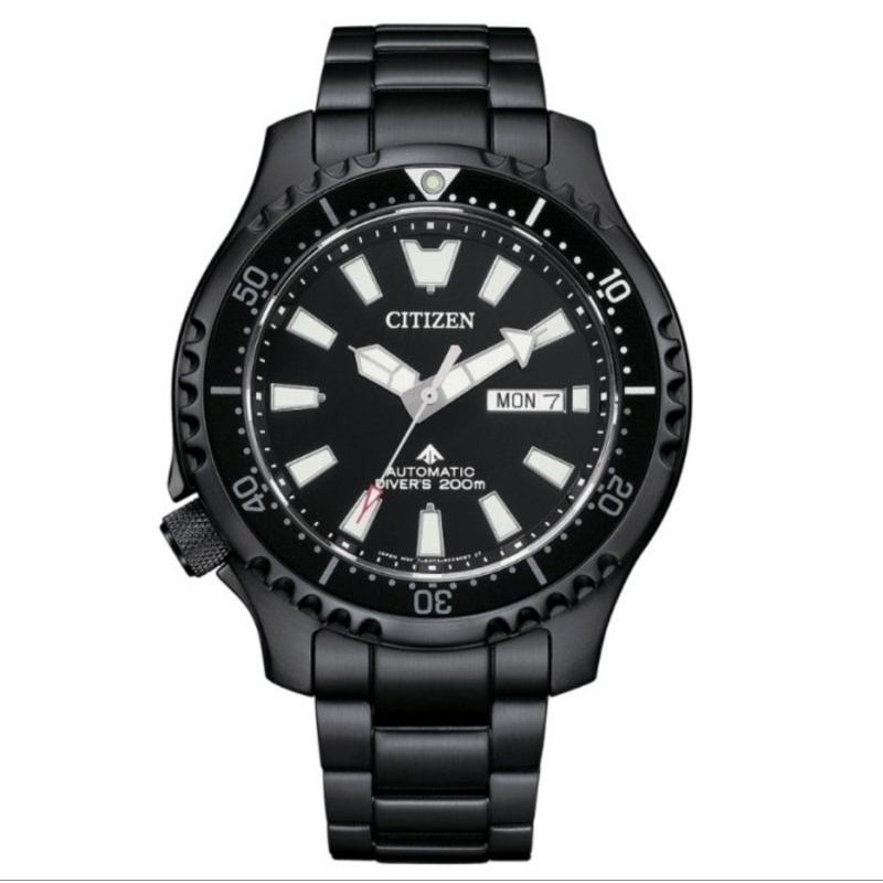 Jam Tangan Pria Citizen Fugu NY0135-80E Promaster All Black Automatic Diver