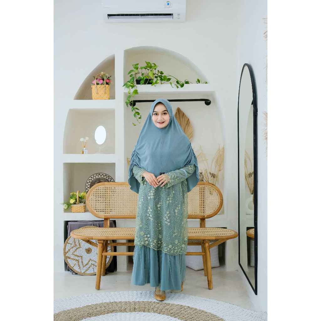 Gamis Mom Mewah Buat Kondangan Pesta dan Lebaran La Fleur By Baby Malika | Baju Muslim Pesta Wanita 
